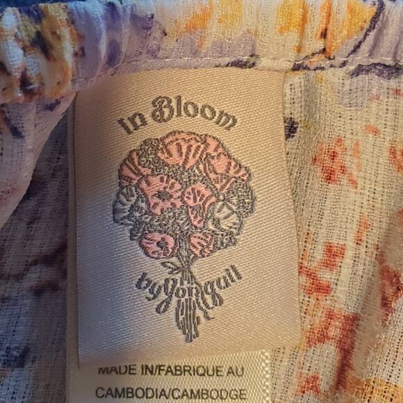 In Bloom By Jonquil Size S/M Romper (S) Robe Set (M) Spring Floral Purple Orange - Picture 5 of 12